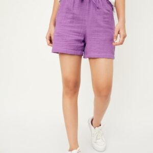 Girls Textured Elasticated Shorts